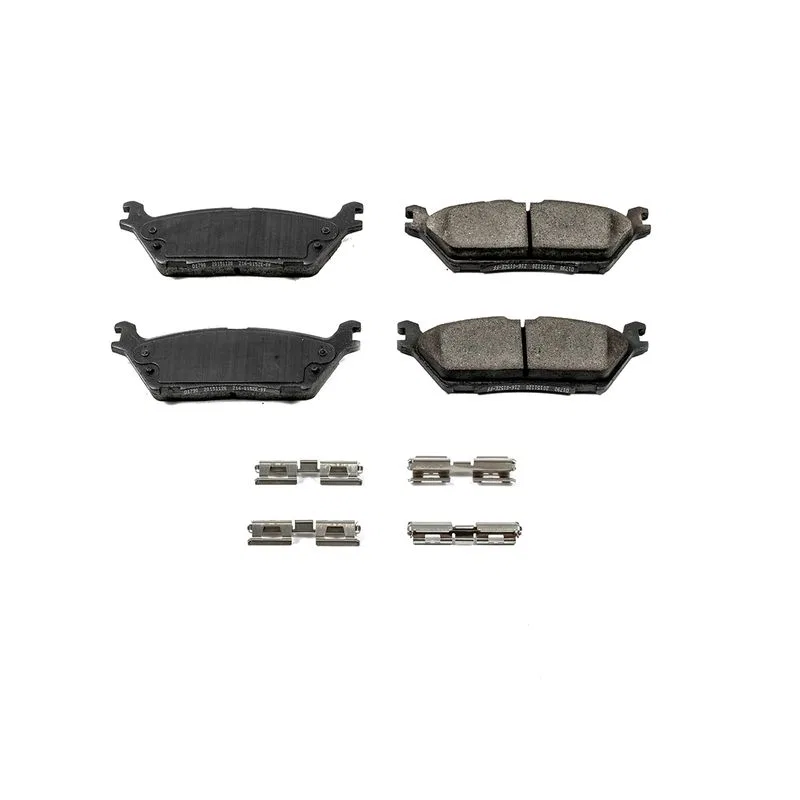17-1790 – POWERSTOP Brake Pad, FMSI Number D1790 Ceramic Brake Pads Set Of 4 With Premium Stainless Steel Hardware